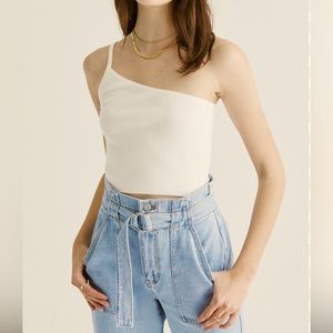 KENDALL&KYLIE White One-Shoulder tank (NWOT)
